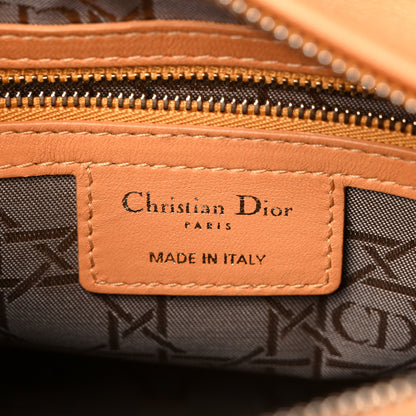 Christian Dior Lambskin Cannage Medium Lady Dior Orange 5 of 16