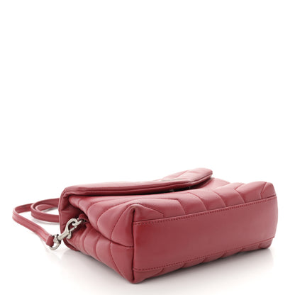 Saint Laurent Calfskin Y Quilted Monogram Toy Loulou Crossbody Bag New Lipstick 4 of 12