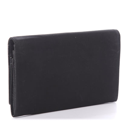Prada Tessuto Nylon Continental Flap Wallet Black 2 of 5