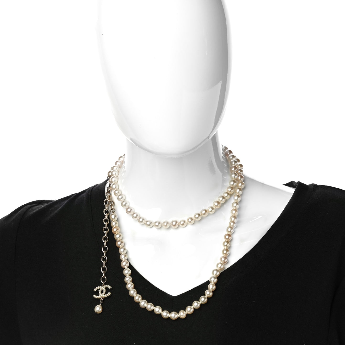 Pearl CC Multi Strand Necklace