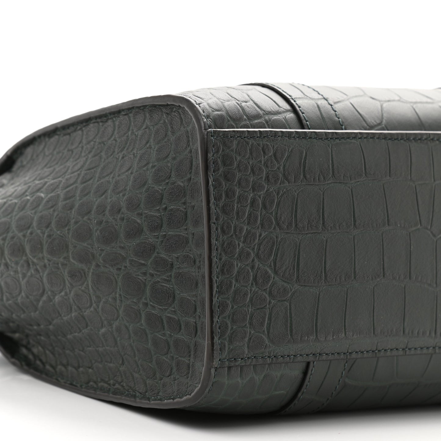 Crocodile Embossed Small Zipped Bayswater Nettle Green