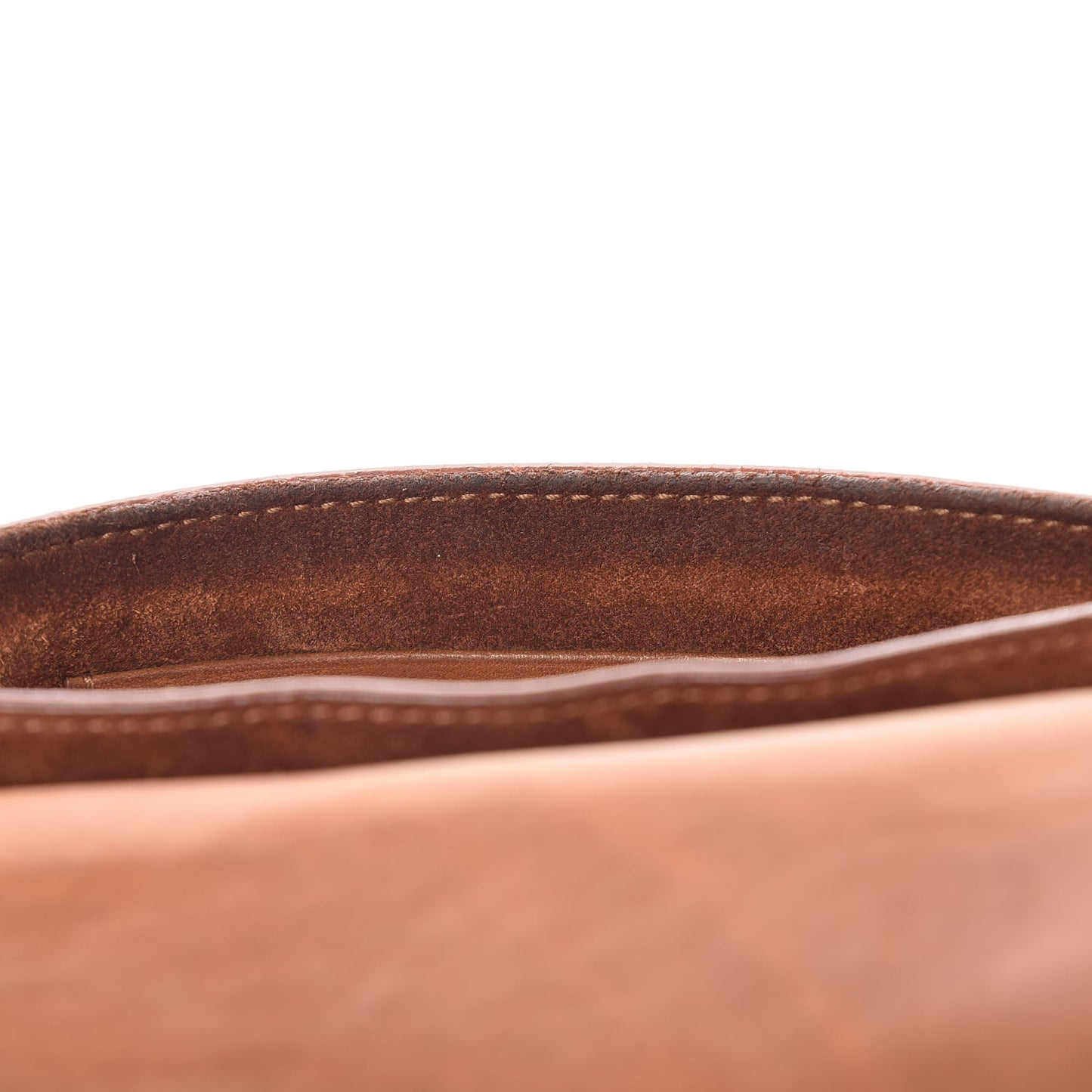 Calfskin Whipstitch Toy Charlotte Messenger Bag Cognac
