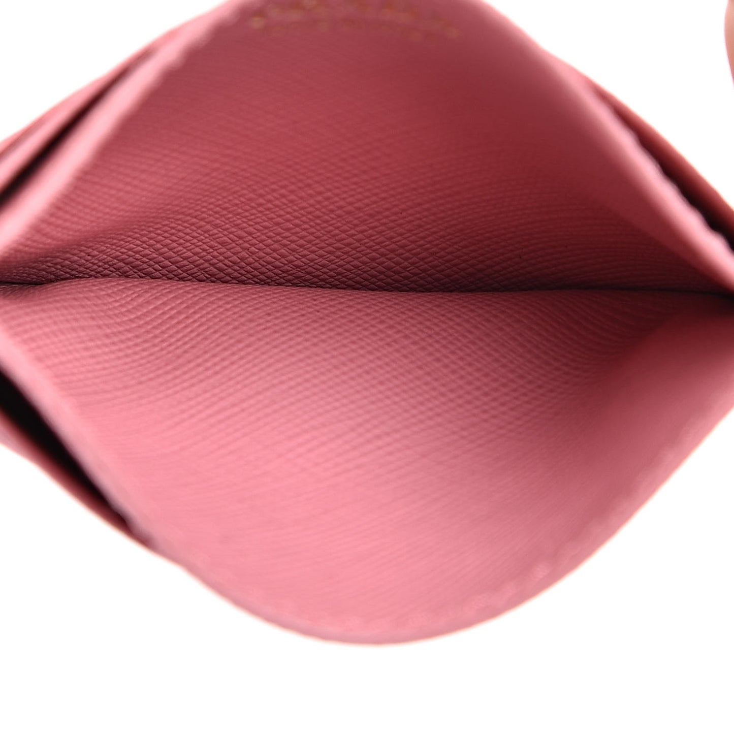 Saffiano Metal Business Card Holder Petalo