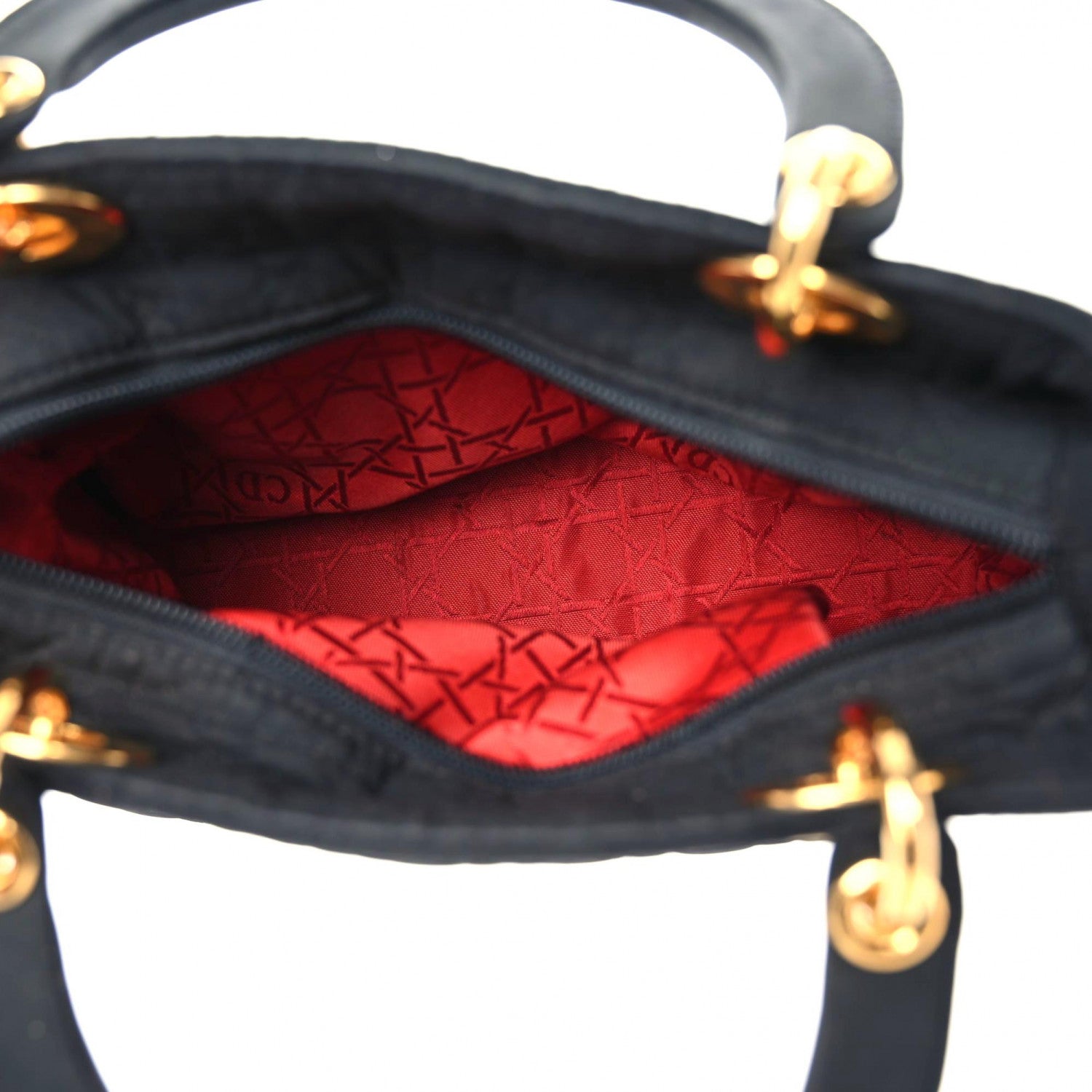 Christian Dior Nylon Cannage Medium Lady Dior Black 16 of 20