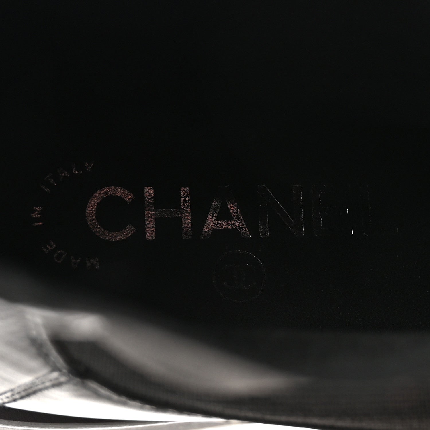 Chanel Calfskin Patent Cap Toe Ankle Boots 39.5 Black 8 of 9