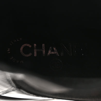 Chanel Calfskin Patent Cap Toe Ankle Boots 39.5 Black 8 of 9