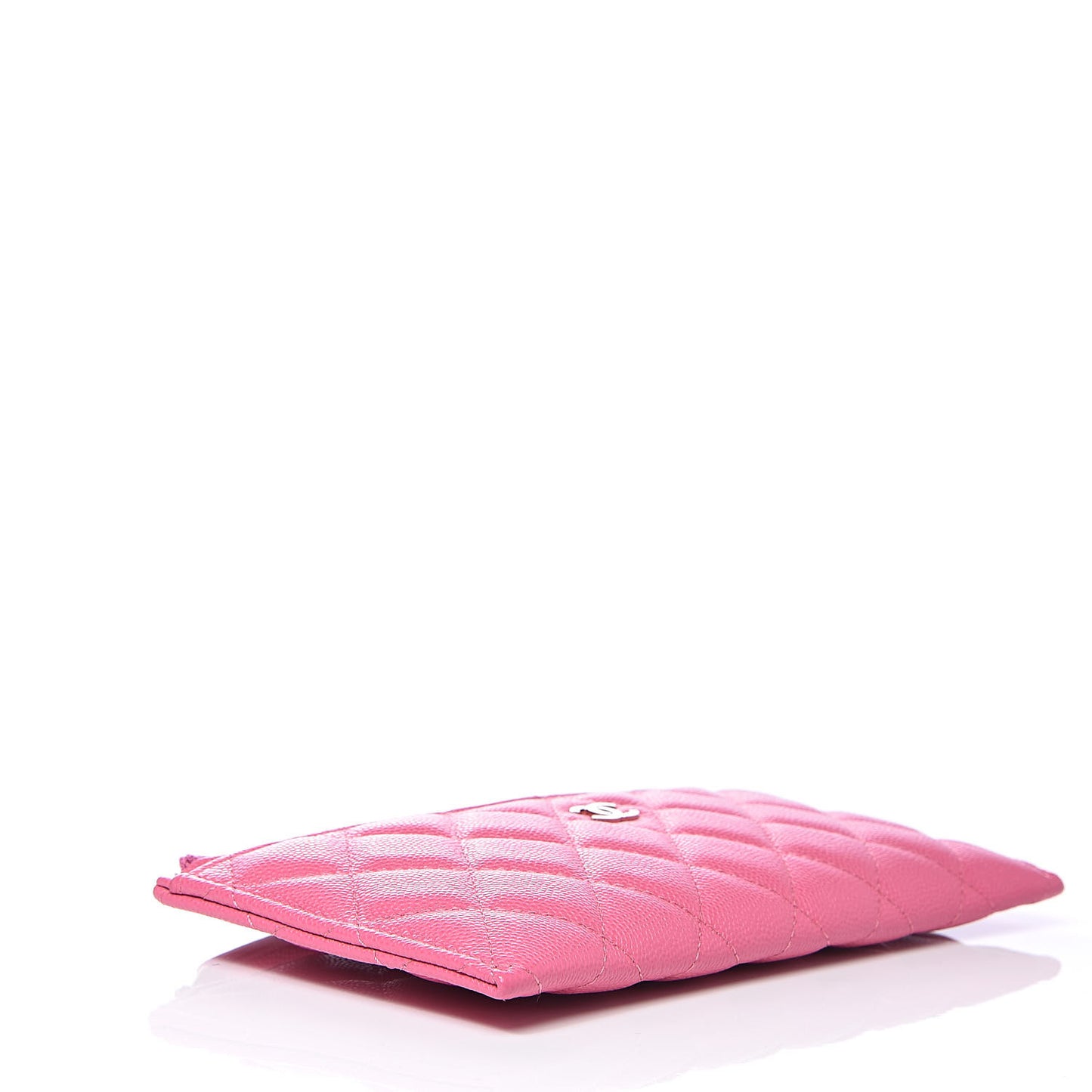 Caviar Quilted Classic Zip Pouch Pink