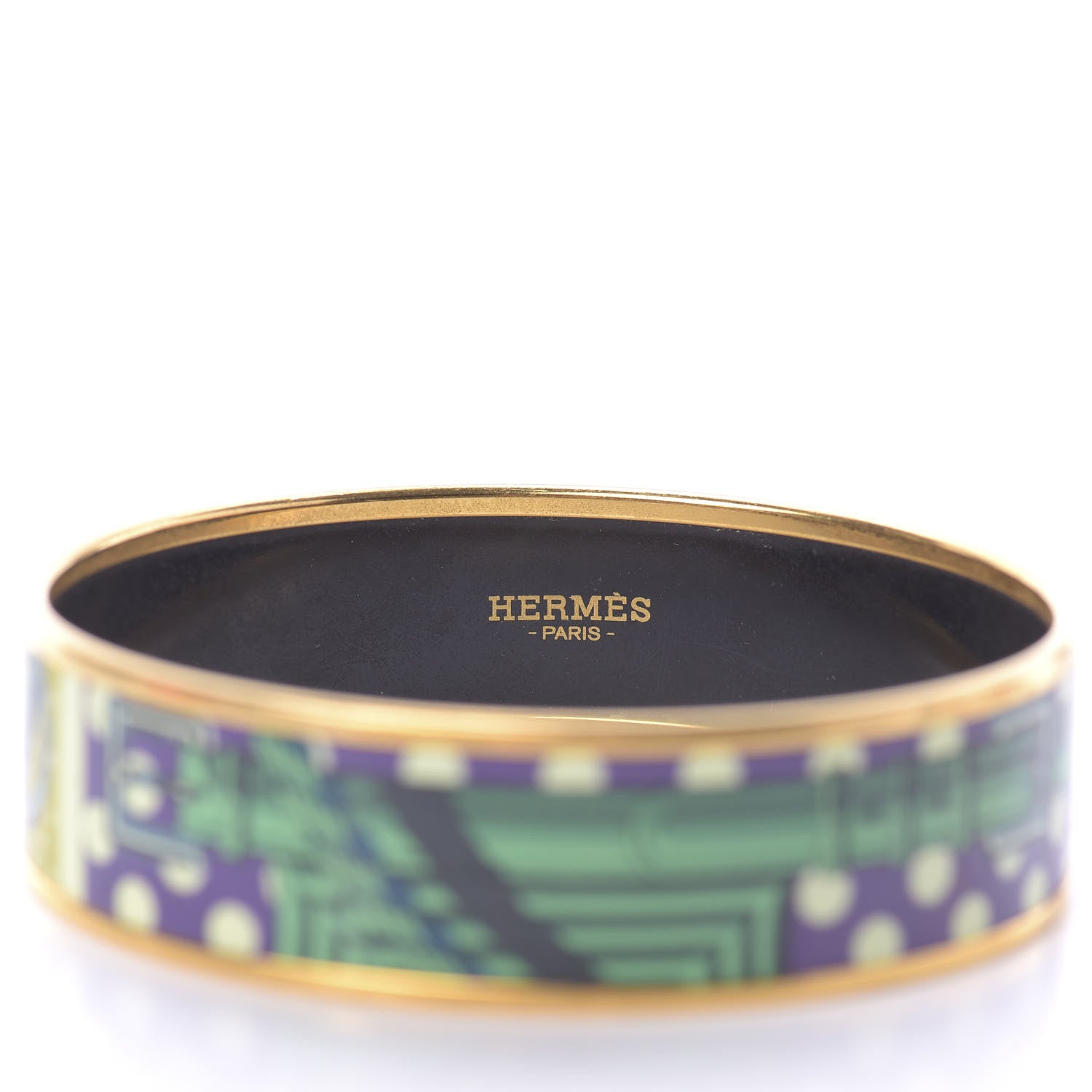 Hermes Enamel Printed Wide Bracelet 70 4 of 8