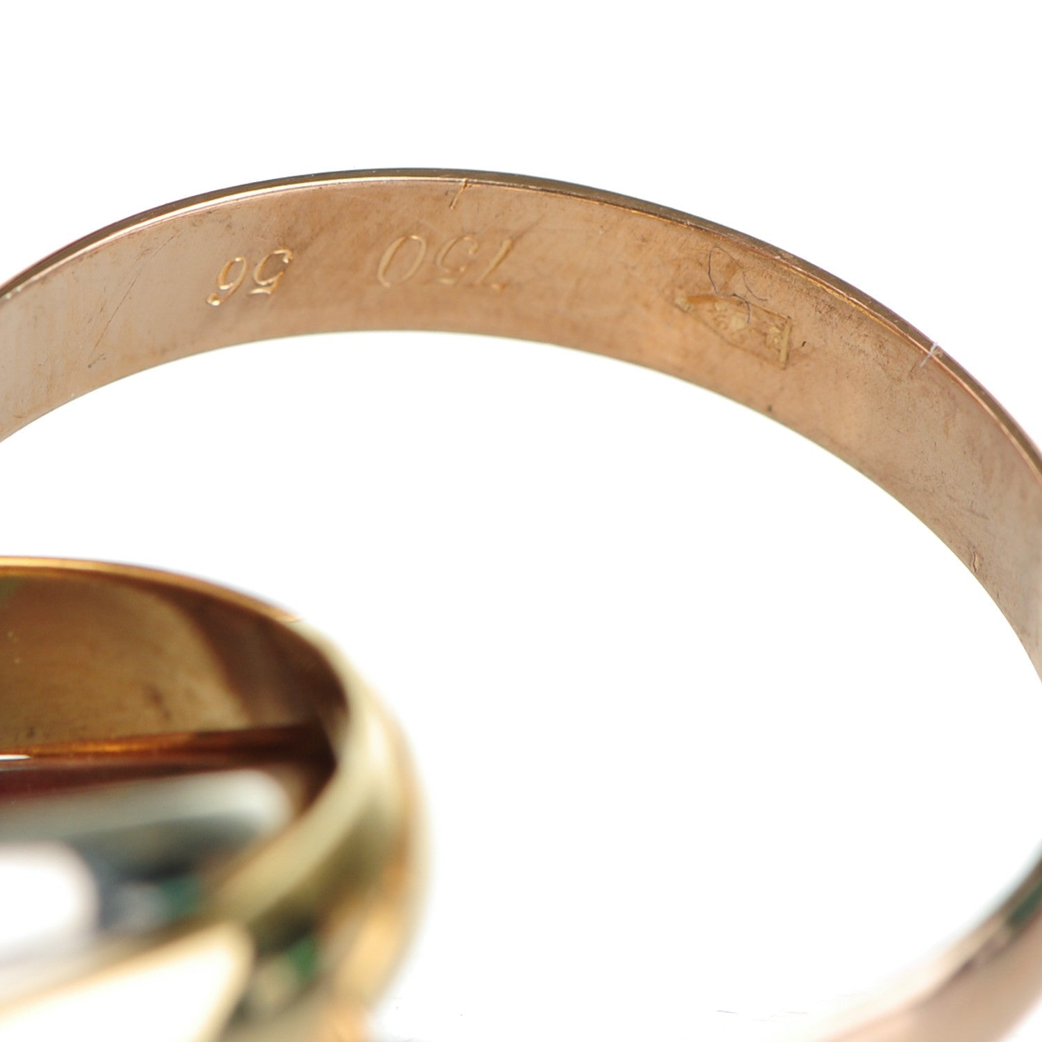 Cartier 18k Pink Yellow White Gold Les Must De Cartier Trinity Ring 56 7.75 4 of 4