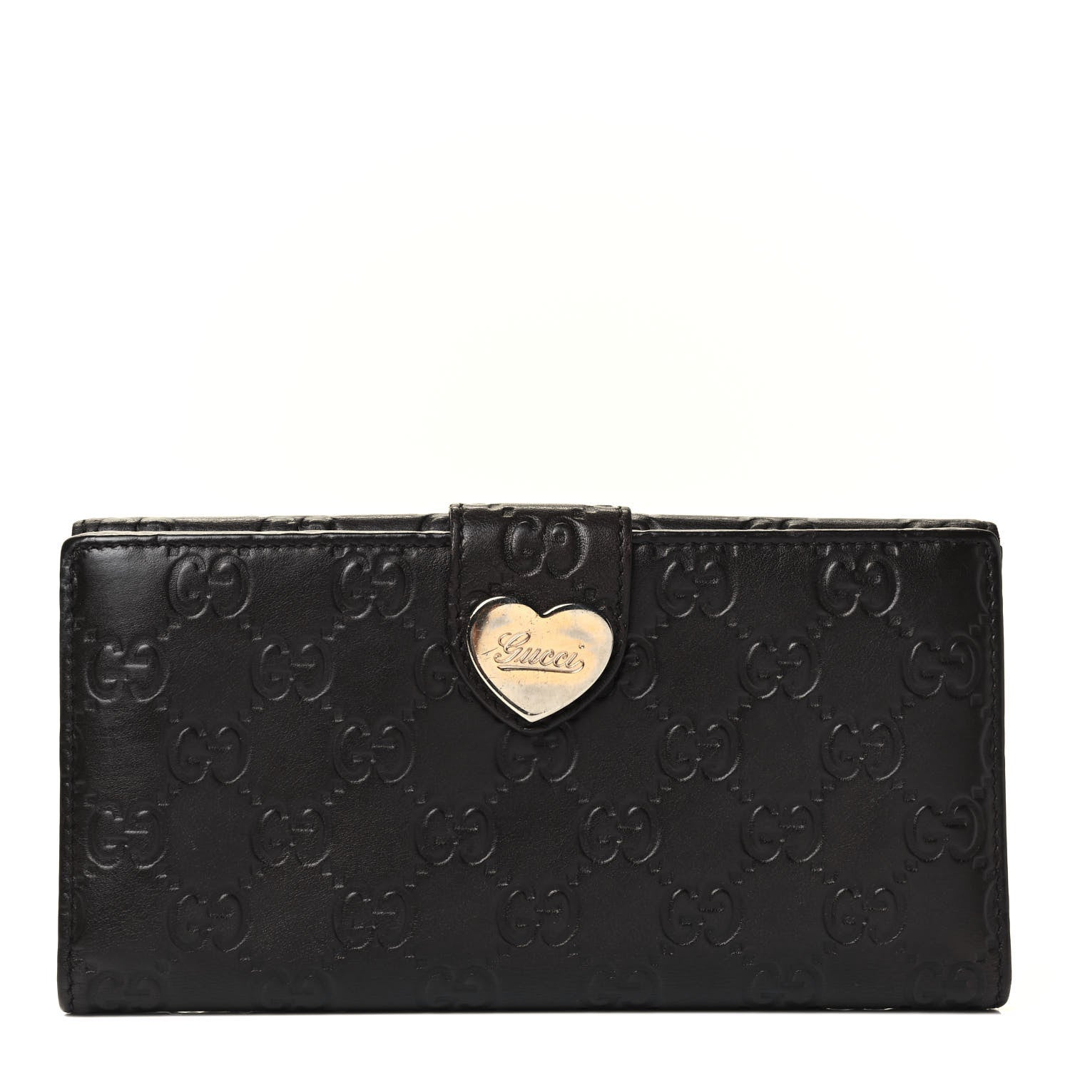 Gucci Guccissima Heart Continental Wallet Dark Brown 1 of 12