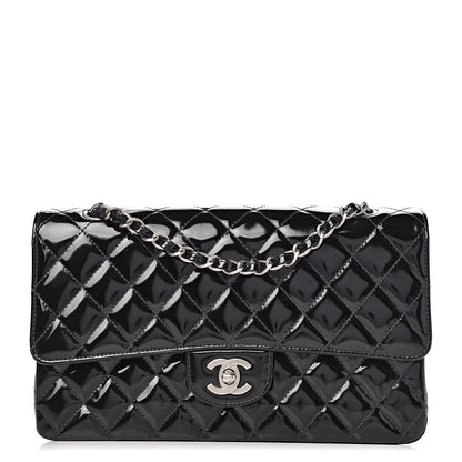 Chanel Patent Quilted Medium Double Flap Black 1 of 17