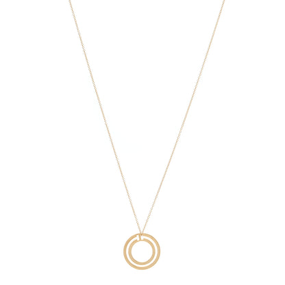 Tiffany 18K Yellow Gold T Circle Pendant Necklace 1 of 6