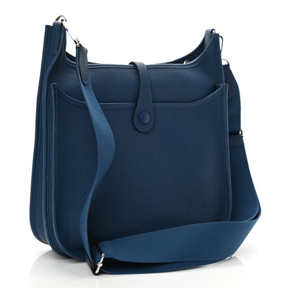 Hermes Taurillon Clemence Evelyne III PM Deep Blue 2 of 10