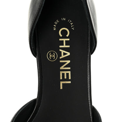 Chanel Lambskin Patent Calfskin Cap Toe Camellia Mary Jane Flats 36 Black 7 of 10