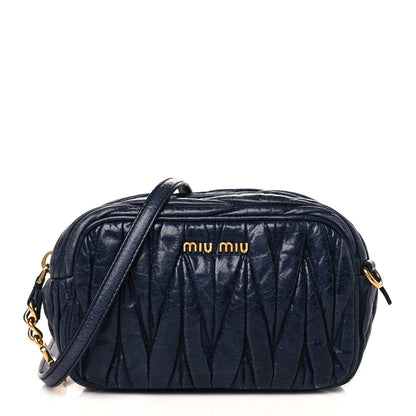 Miu Miu Nappa Matelasse Lux Crossbody Bleuette 2 of 9
