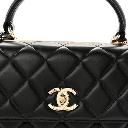 Chanel Lambskin Quilted Medium Trendy CC Flap Dual Handle Bag Black 9 of 14