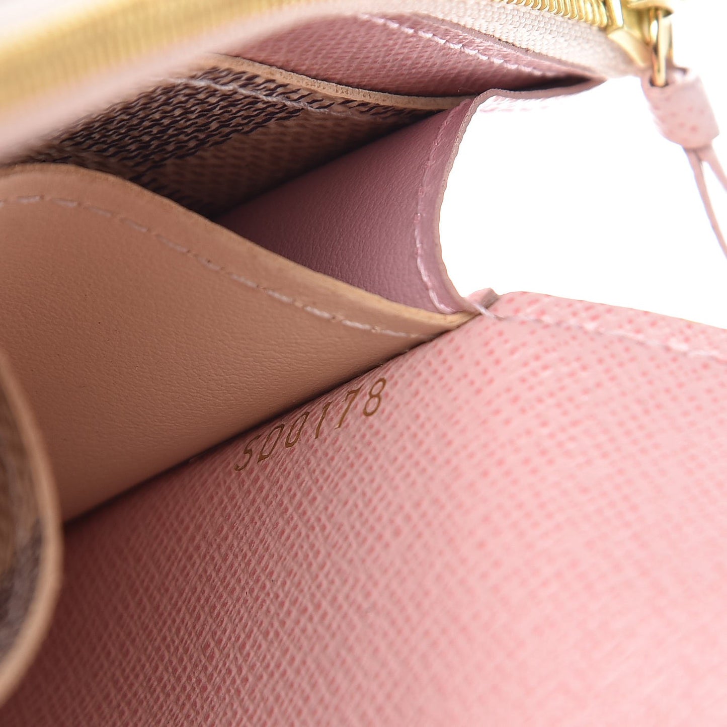 Damier Azur Emilie Wallet Rose Ballerine