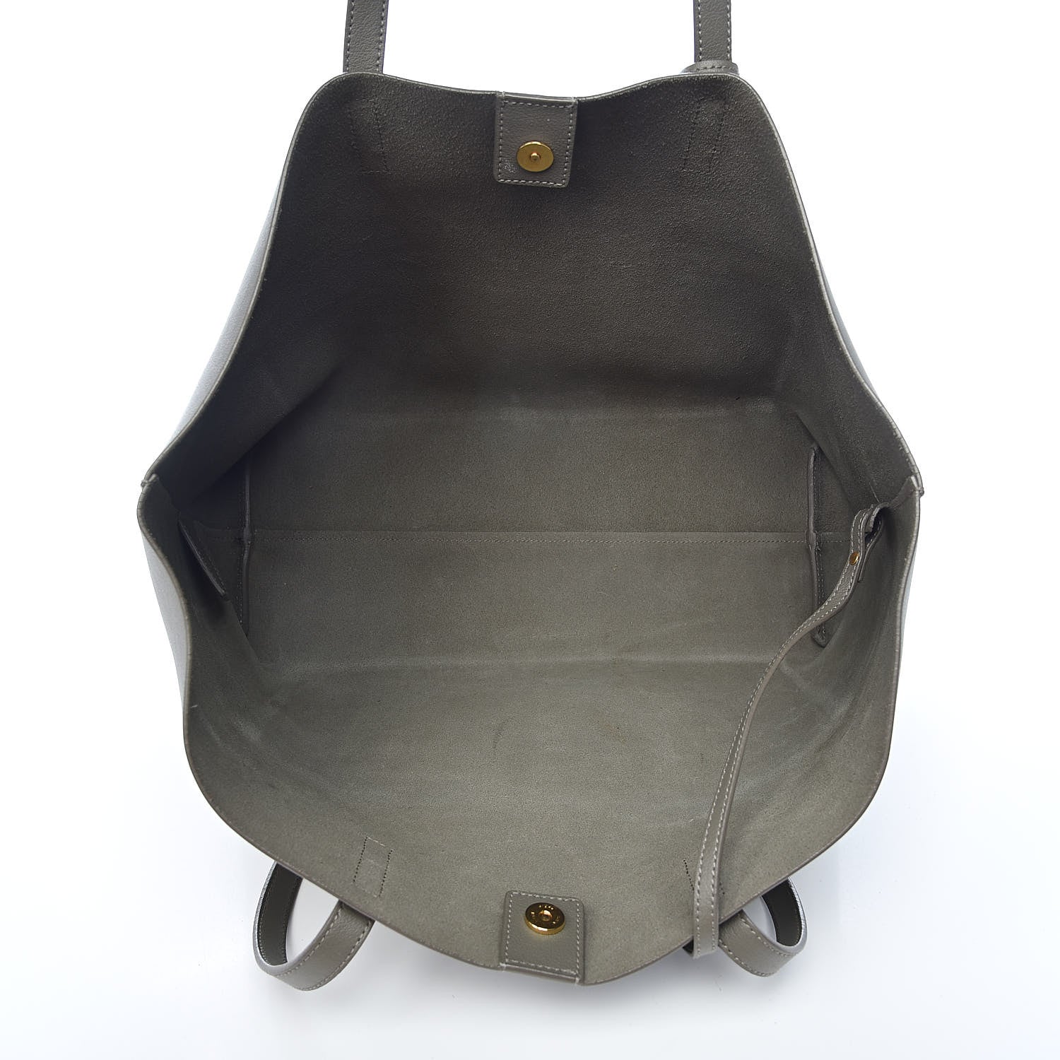 Saint Laurent Calfskin Large Shopping Tote Kaki Militaire 6 of 17