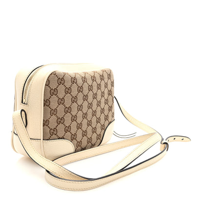 Gucci Monogram Dollar Calfskin Mini Bree Messenger Bag Beige Ebony Avoire 3 of 10