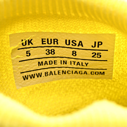 Balenciaga Technical 3D Recycled Knit Womens Speed 2.0 Transparent Sole Sneakers 38 Light Yellow 6 of 9