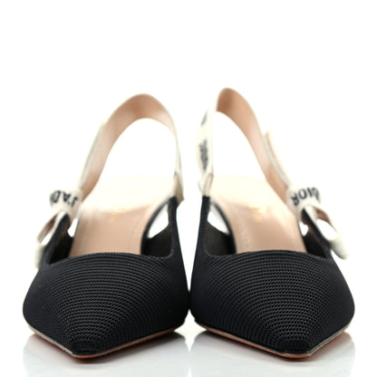 Christian Dior Technical Canvas Ribbon J Adior Slingback 65mm Pumps 37 Black 2 of 8