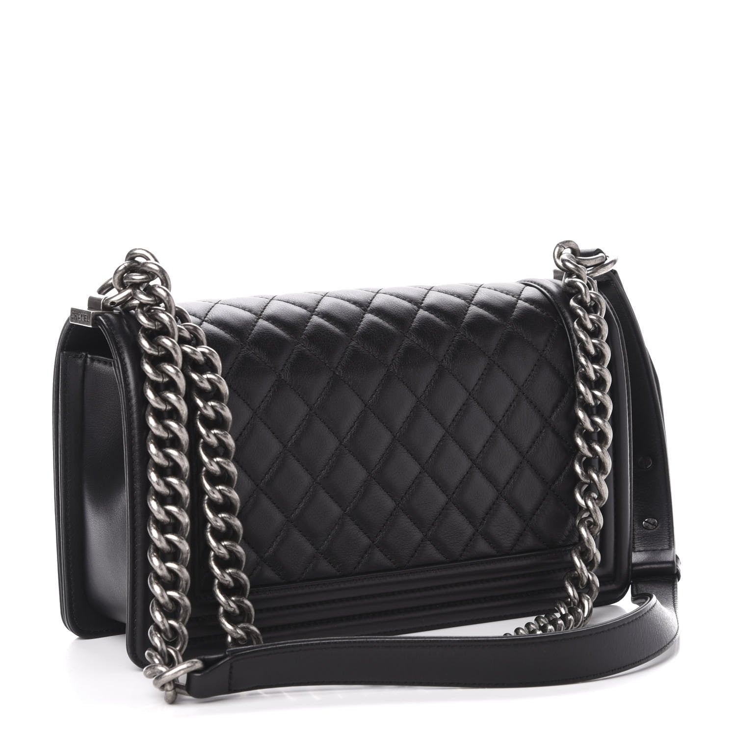 Chanel Calfskin Quilted Medium Boy Flap Black 3 of 11