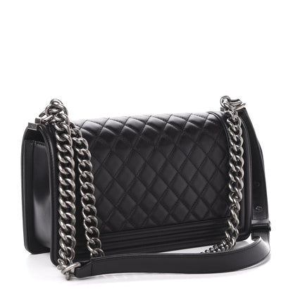 Chanel Calfskin Quilted Medium Boy Flap Black 3 of 11