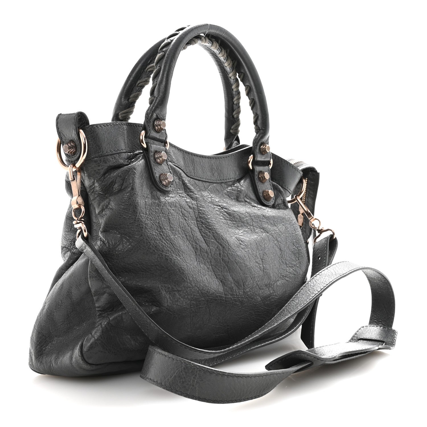 Balenciaga Agneau Giant 12 Rose Gold Hardware Town Gris Tarmac 4 of 15