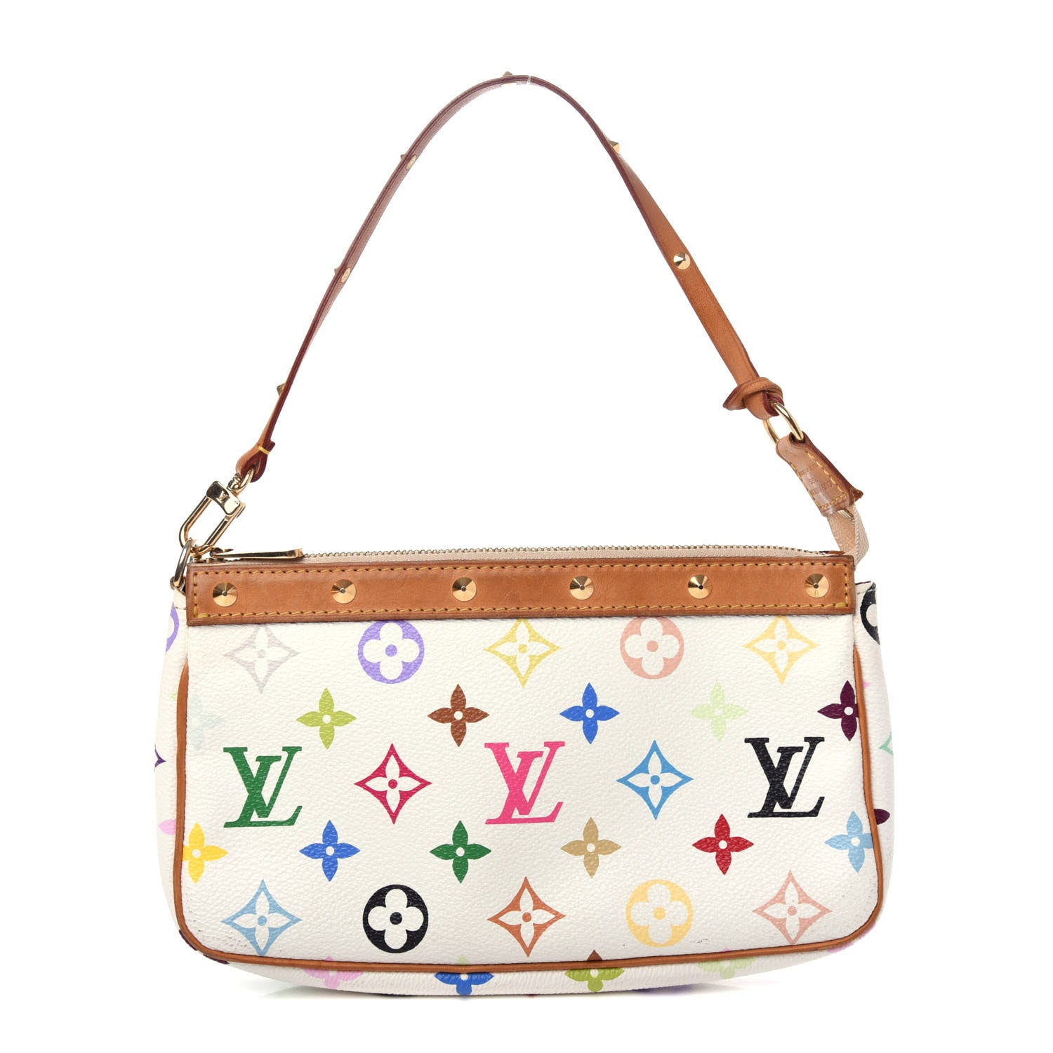 Louis Vuitton Monogram Multicolor Pochette Accessories White 1 of 12