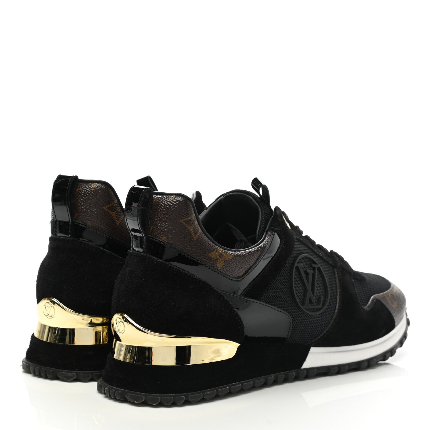 Louis Vuitton Suede Monogram Run Away Sneakers 41 Black 4 of 8