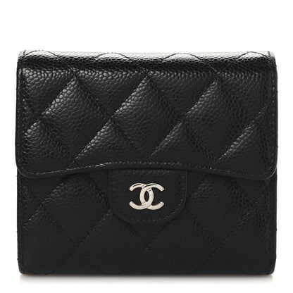 Chanel Caviar Quilted Compact Flap Wallet Black 1 of 8