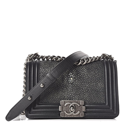 Chanel Galuchat Stingray Small Boy Flap Black 1 of 10