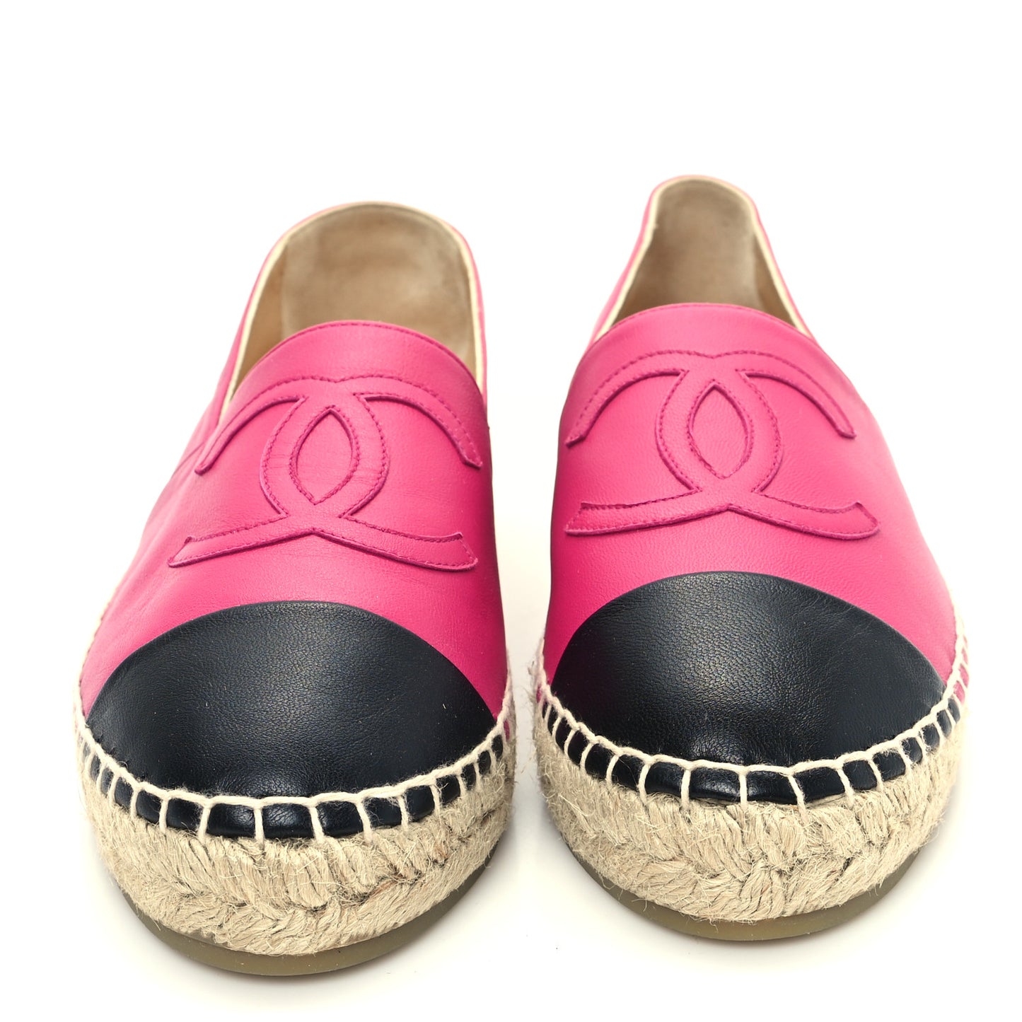 Lambskin CC Espadrilles 39 Fuchsia Black