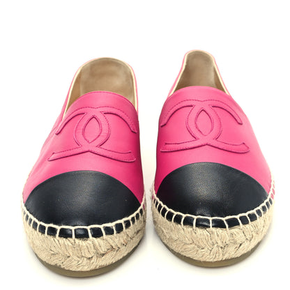 Chanel Lambskin CC Espadrilles 39 Fuchsia Black 3 of 9