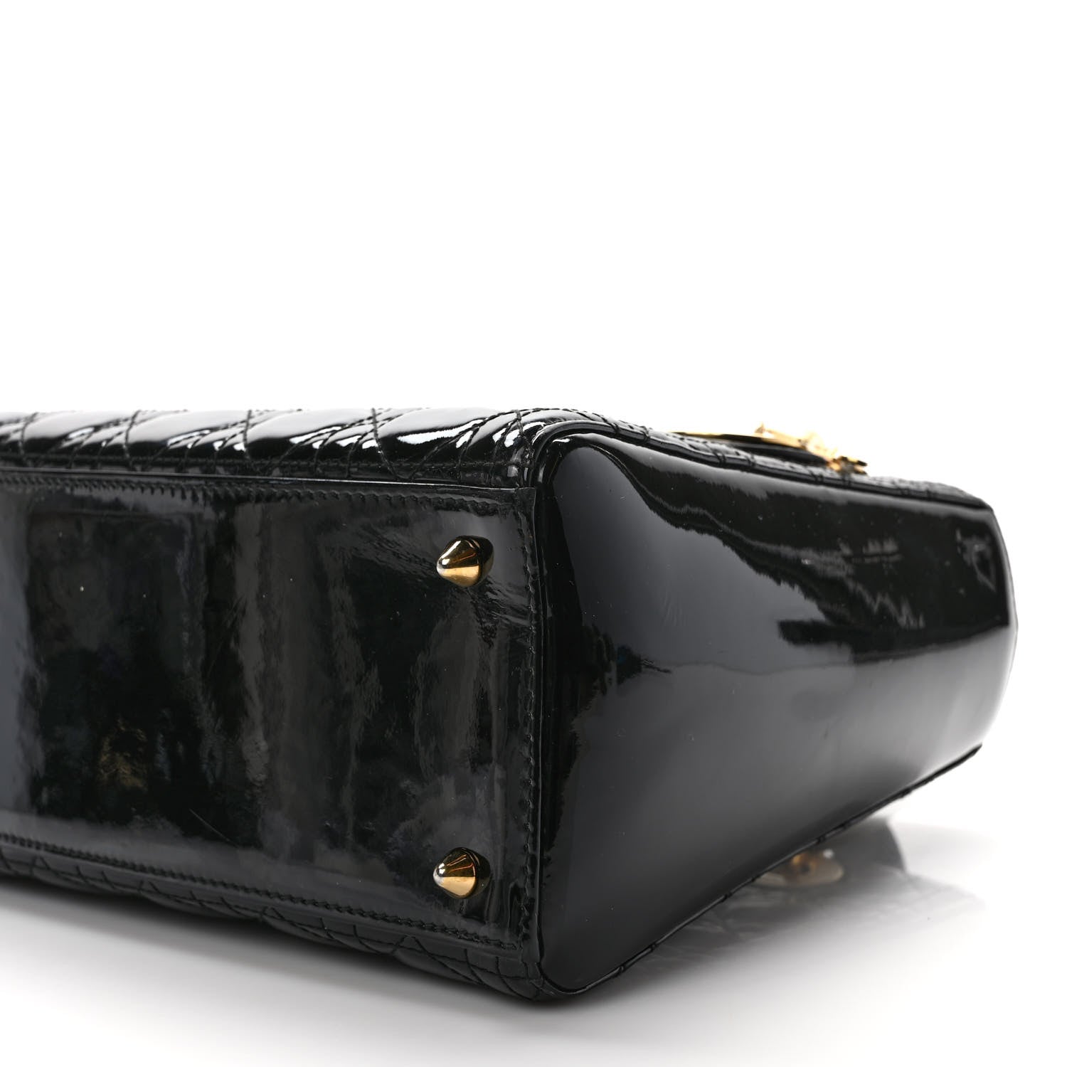 Christian Dior Patent Cannage Medium Lady Dior Black 9 of 9