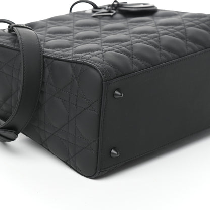 Christian Dior Ultra Matte Calfskin Cannage Medium Lady Dior Black 8 of 9