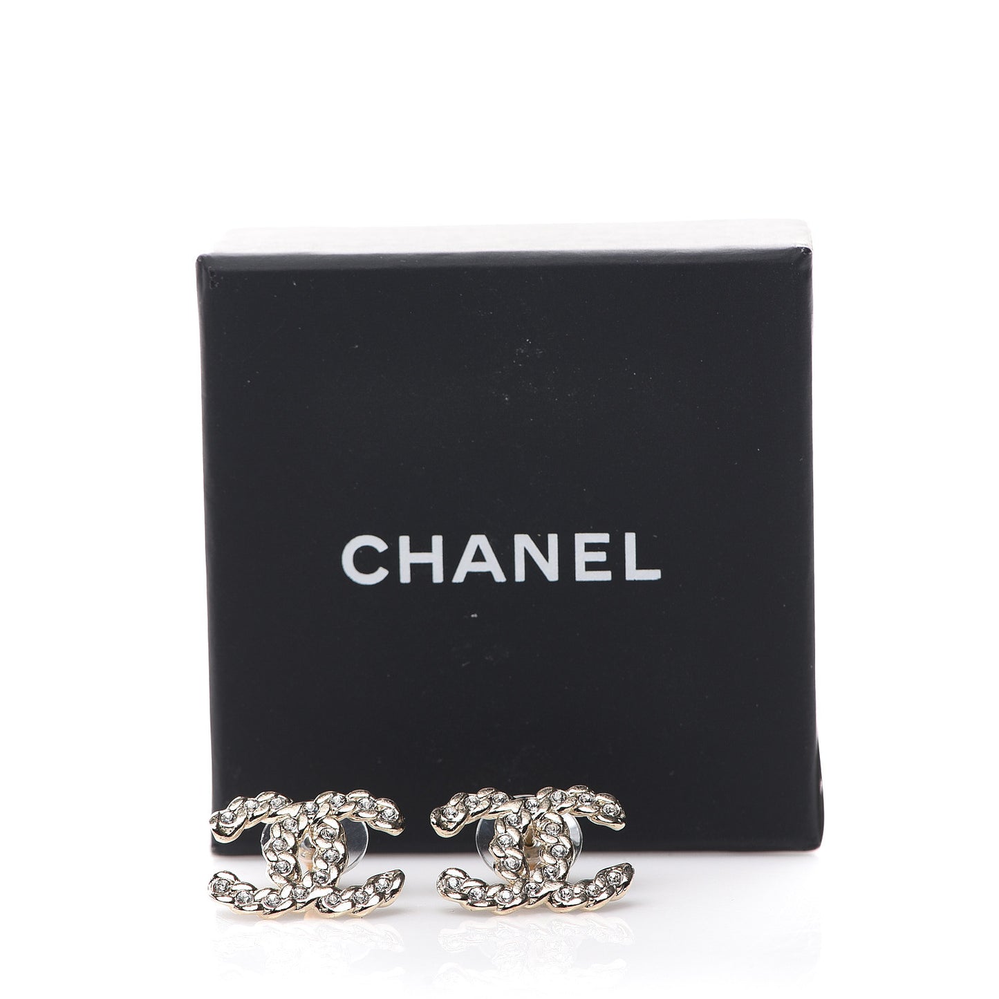 Crystal Pearls Coronation CC Earrings Gold