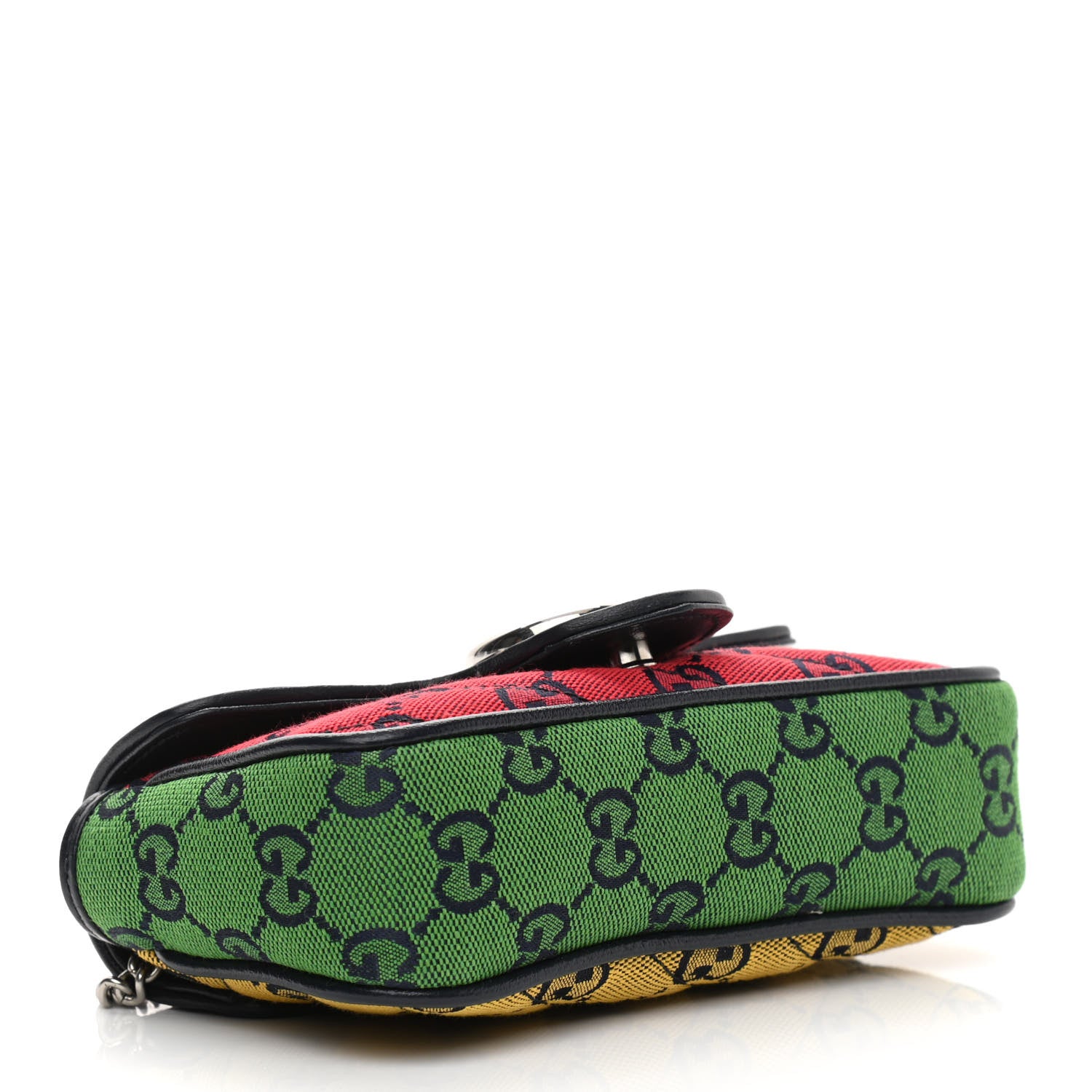 Gucci Monogram Multicolor Matelasse Diagonal Super Mini GG Marmont Shoulder Bag Pink Blue Red Yellow Green 4 of 10