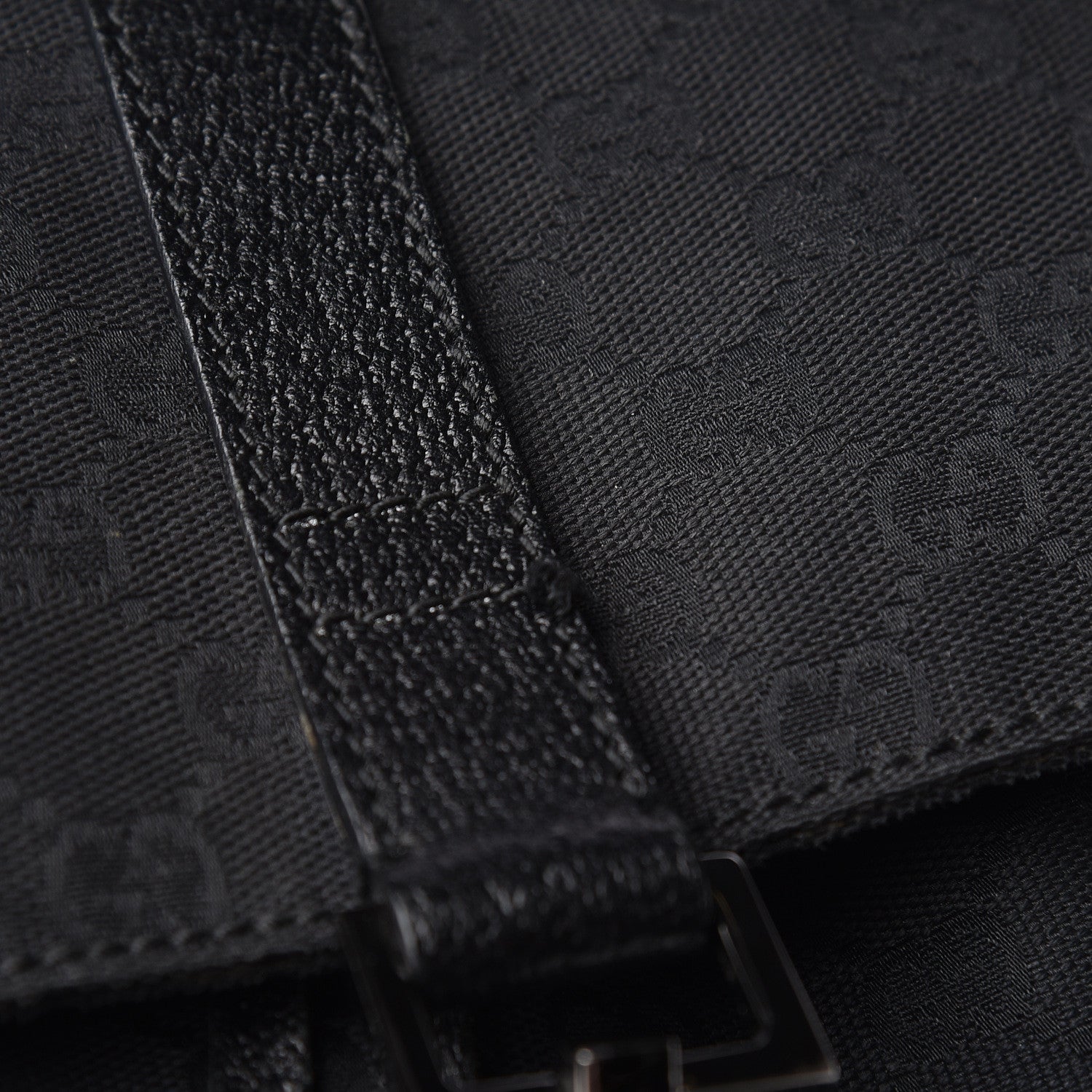 Gucci GG Monogram Single Buckle Backpack Black 14 of 18