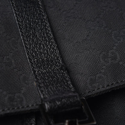 Gucci GG Monogram Single Buckle Backpack Black 14 of 18