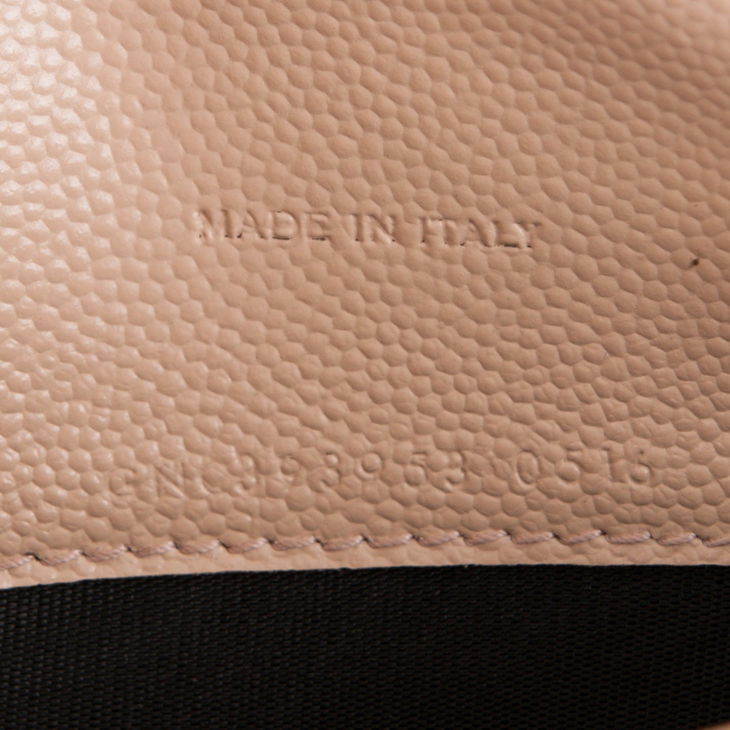 Grain De Poudre Matelasse Chevron Monogram Envelope Chain Wallet Nude Powder
