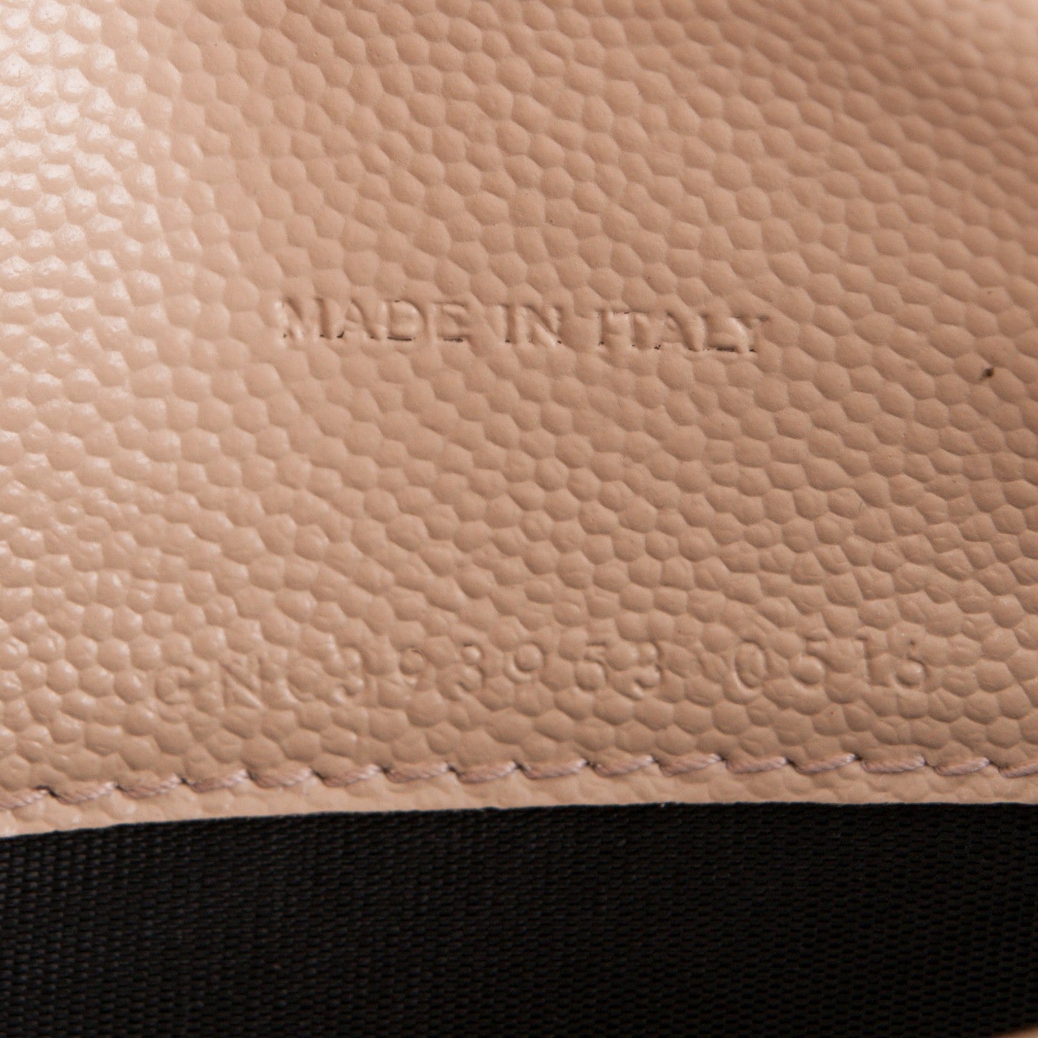 Saint Laurent Grain De Poudre Matelasse Chevron Monogram Envelope Chain Wallet Nude Powder 7 of 7