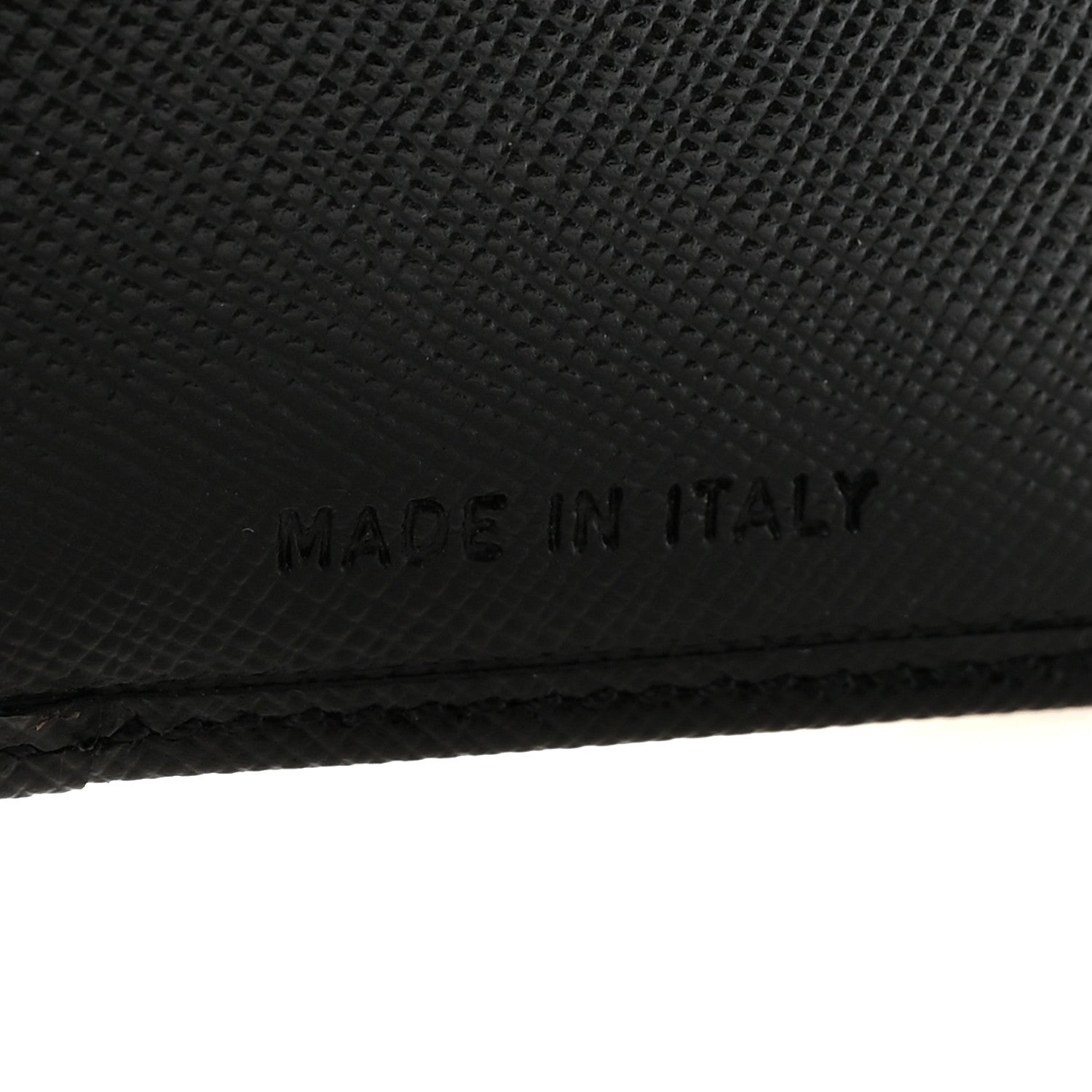 Prada Saffiano Metal Compact Wallet Black 7 of 7