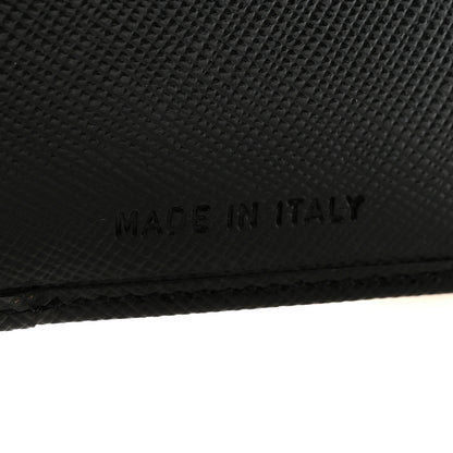 Prada Saffiano Metal Compact Wallet Black 7 of 7