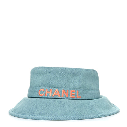 Chanel Denim CC Bucket Hat M Light Blue 1 of 3
