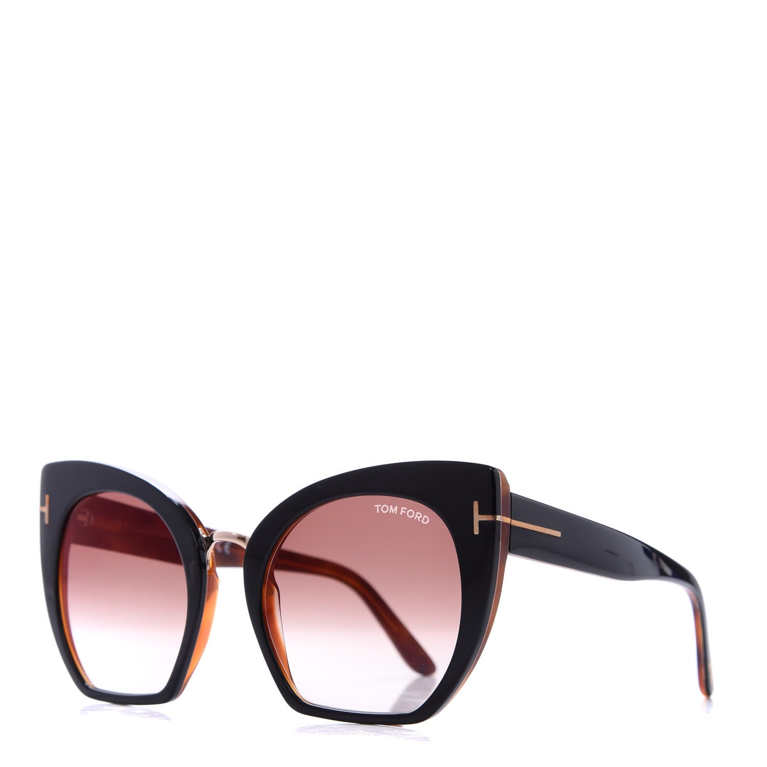 Tom Ford Samantha Cat Eye Sunglasses TF553 Havana 1 of 8
