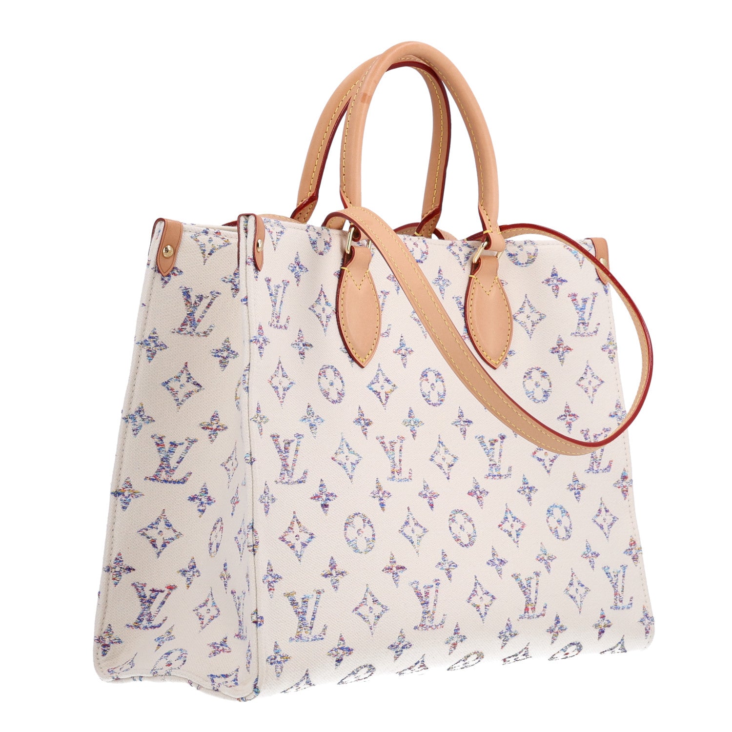 Louis Vuitton Monogram Jacquard Nautical Onthego MM Multicolor Beige 3 of 9