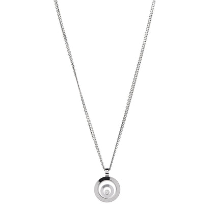 Chopard 18K White Gold Diamond Happy Spirit Pendant Necklace 1 of 7