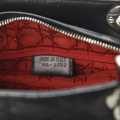 Christian Dior Lambskin Cannage Medium Lady Dior Black 6 of 9