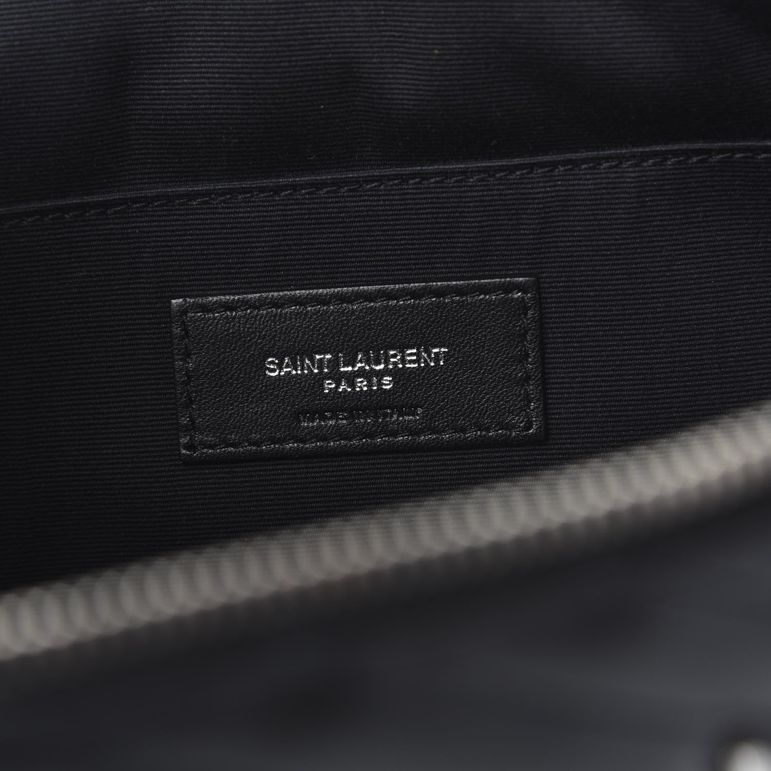 Saint Laurent Calfskin Matelasse Chevron Monogram Document Holder Black 6 of 8